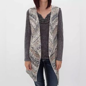 Daytrip Grey Cream Taupe Striped Vest